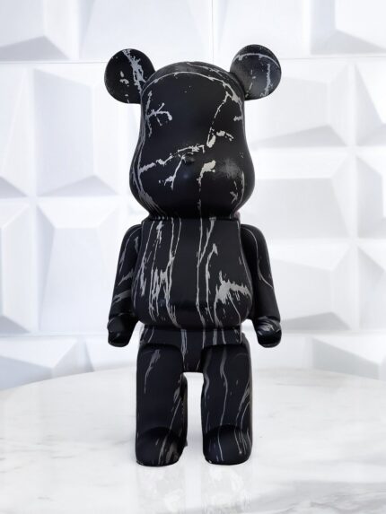mid-size-bear-statue-black-stone