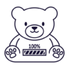 100% more stuffed bigted teddy bear icon